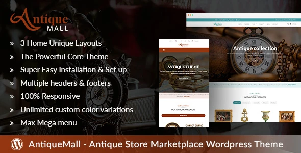 AntiqueMall – Antique Store Marketplace WordPress Theme