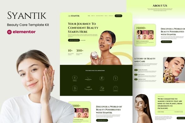 Syantik - Beauty Product Elementor Template Kit